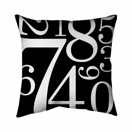 FONDO 20 x 20 in. Zero to Nine-Double Sided Print Indoor Pillow FO3332743